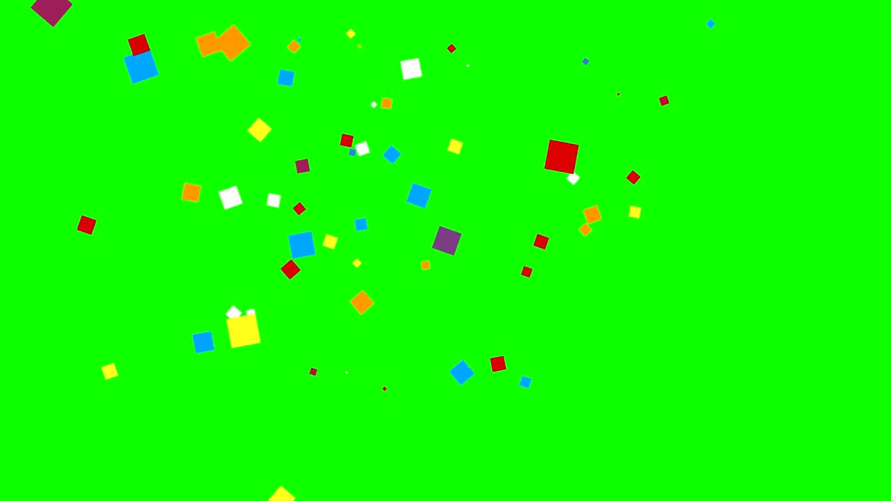 Sfondo animato green screen con coriandoli