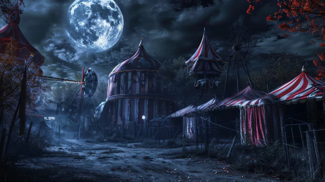 Abandoned Circus at Night