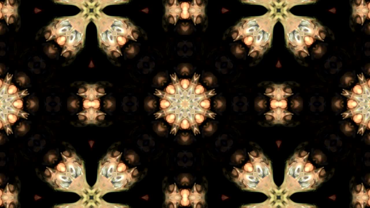 Abstract Kaleidoscope Movement Geometric Circle and Star Shapes