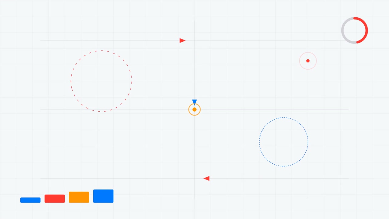 Abstract Motion Graphics Animation with Geometric Shapes and Data Visualization