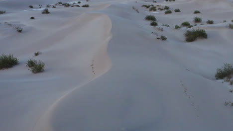 flying over the dune ridge in the death valley