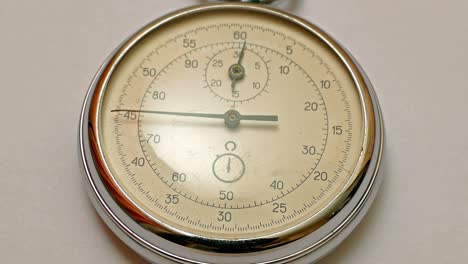 close up of ticking stopwatch