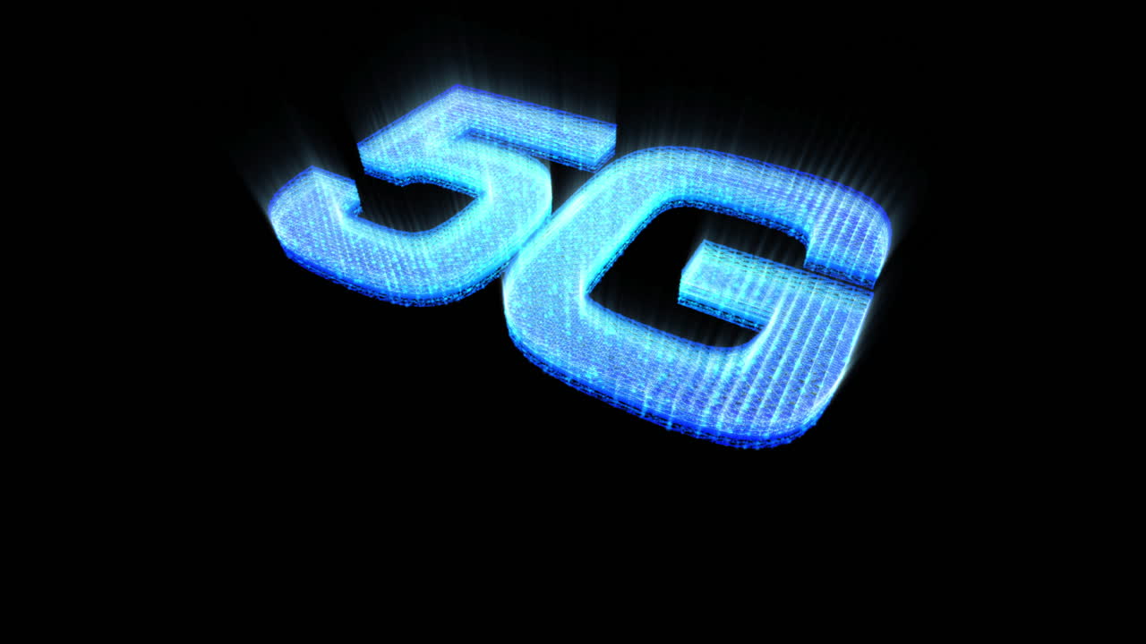 avanzata icona olografica 5g wireless digitale ad alta velocità quinta generazione innovativa per la connettività di rete cellulare, rete a banda larga internet ad alta velocità