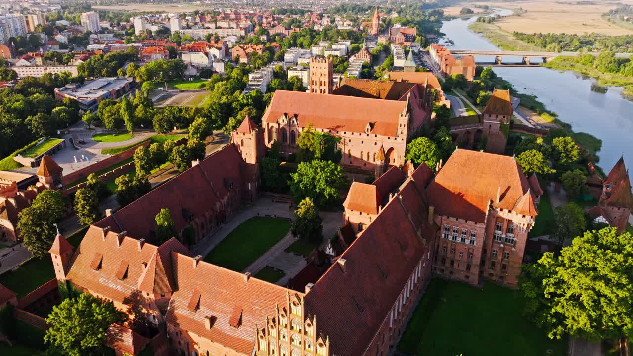 Aerial View of Malbork Castle, Poland