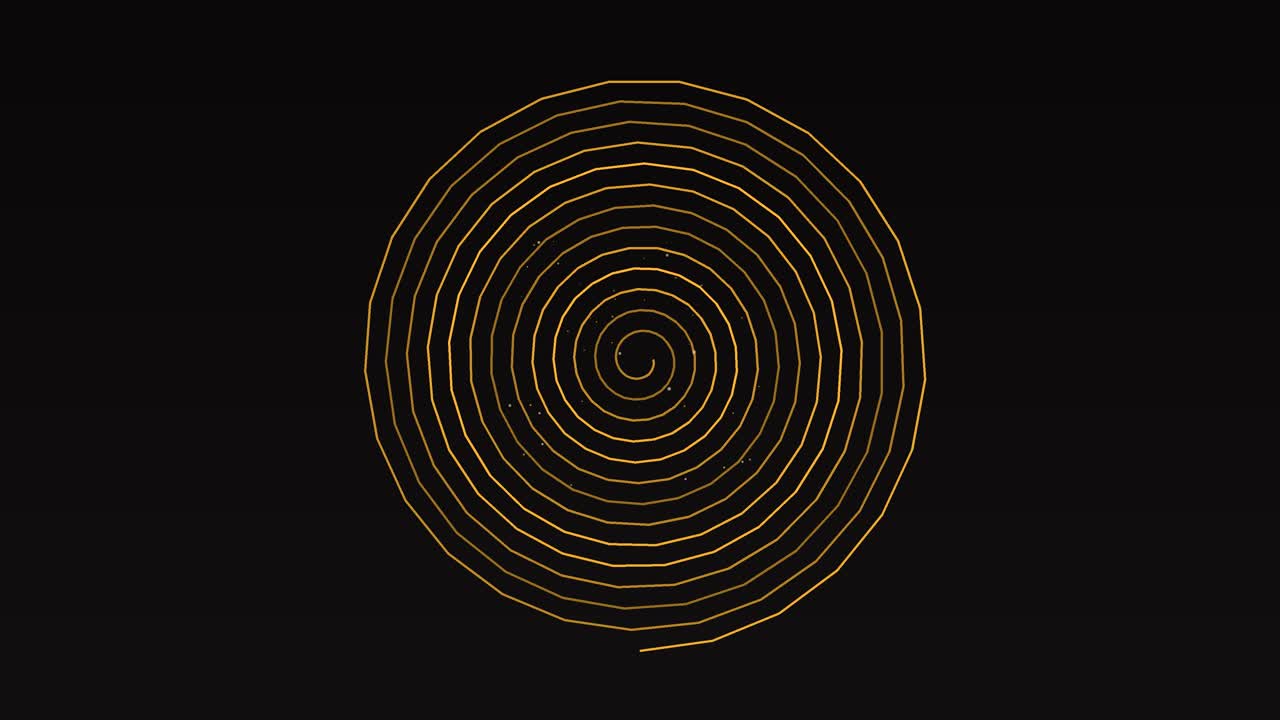 A loading bar design appears as a spiral pattern on a black background. The spiral uses simple lines and is intended for use by video creators during loading sequences