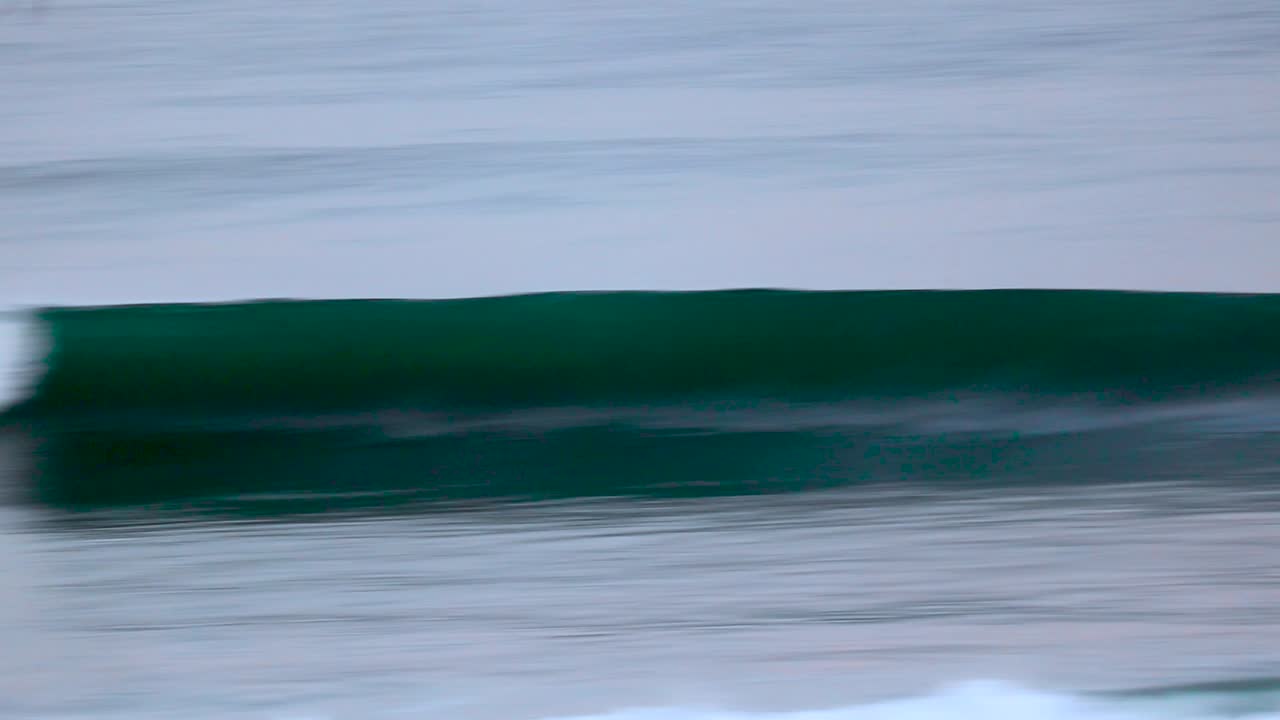 서퍼가 캘리포니아에서 깨끗한 파도를 타고 있다