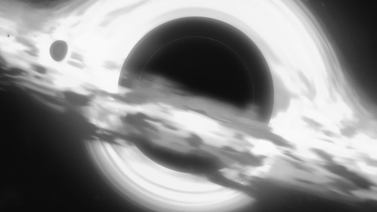 A black hole curves the space around