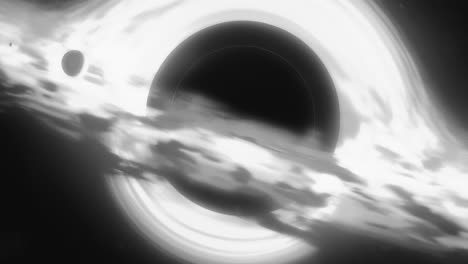 a black hole curves the space around