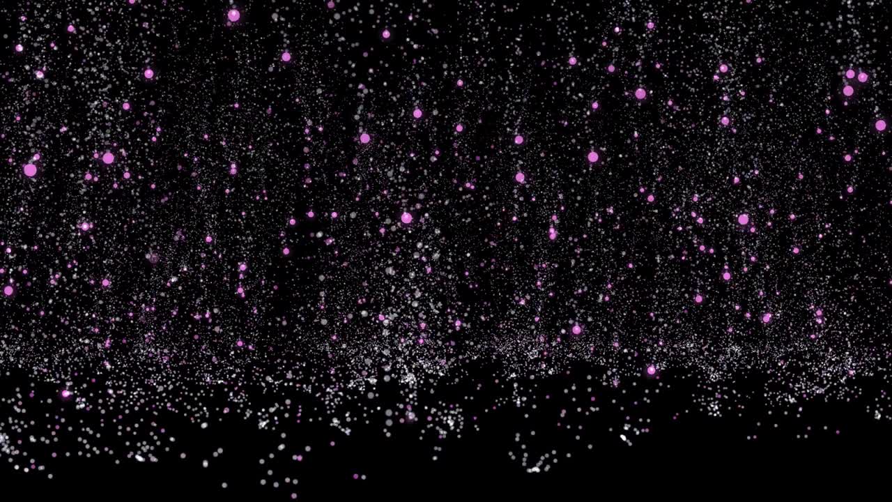 입자들은 빨리 검은 에 떨어집니다.