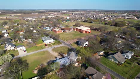 imágenes aéreas de la ciudad de van alstyne en texas