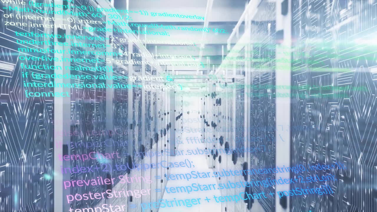 Animation of data processing over computer servers