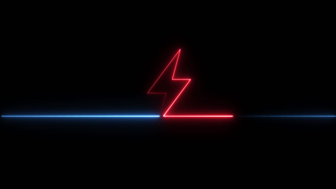 Neon Lightning Abstract