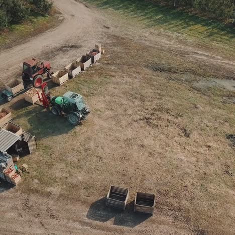 tractor working on the farm