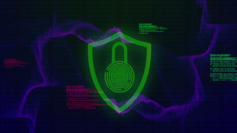 animación del candado de seguridad y procesamiento de datos