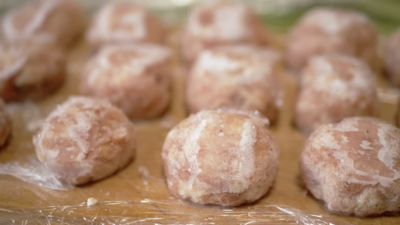 냉동 생고기 반제품을 냉장고에서 분해하는 데 사용됩니다.