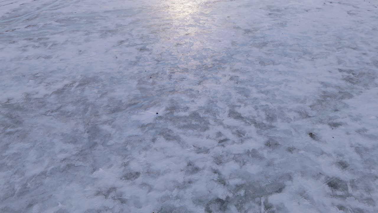 Frozen Sea Drone Shot in Iceland