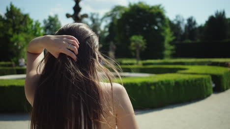 woman in a park