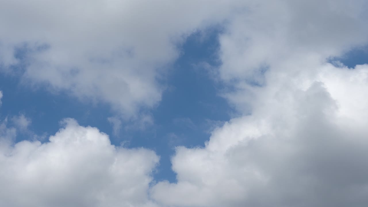 Beauty white clouds moving the blue sky