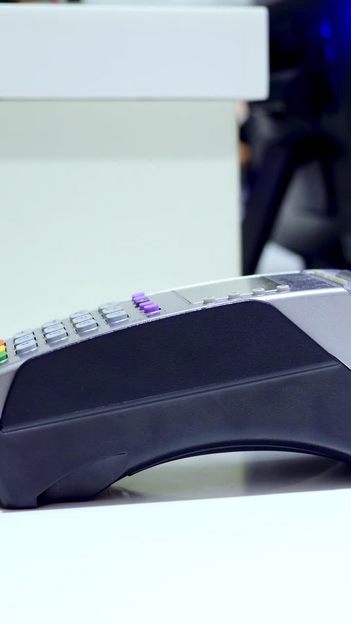 Mobile Payment Transaction at POS Terminal and Wrapping Paper