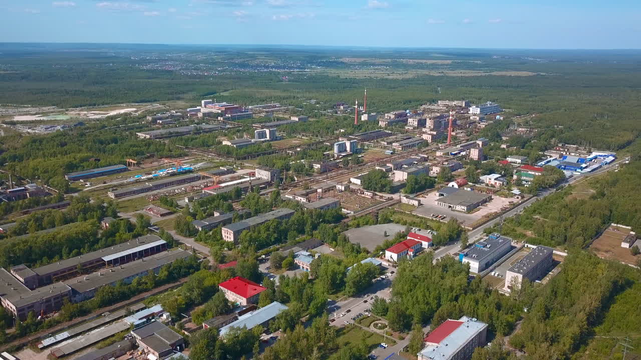 воздушный вид промышленной зоны