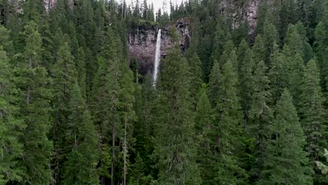 a drone shot of watson falls, oregon