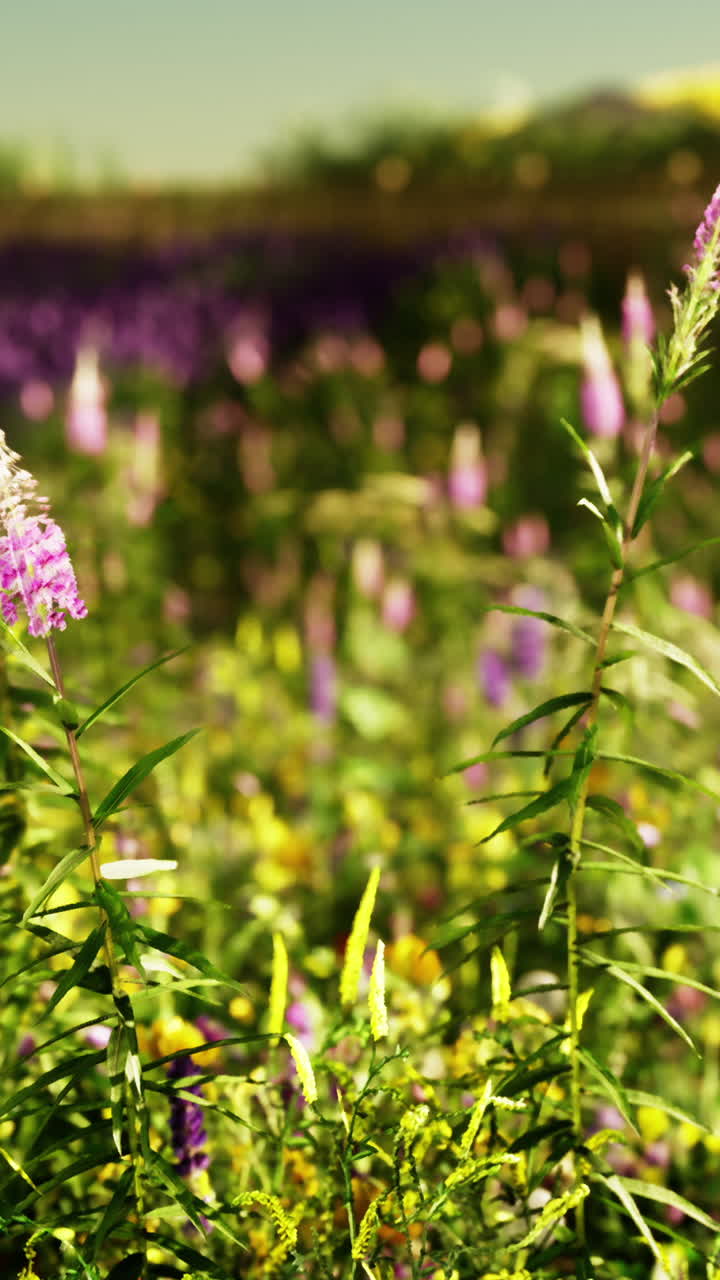 un campo de flores silvestres