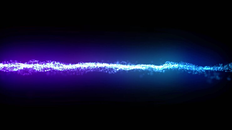Onda di luce astratta di particelle