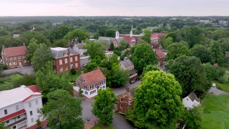 old homes aerial in old salem nc, north carolina