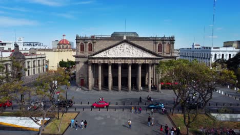 aerial view of the teatro degollado in guadalajara, mexico