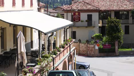 outdoor seating area at a restaurant in cuneo