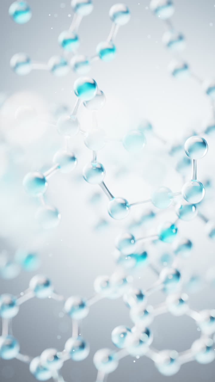 el fondo de moléculas transparentes, renderización en 3d.