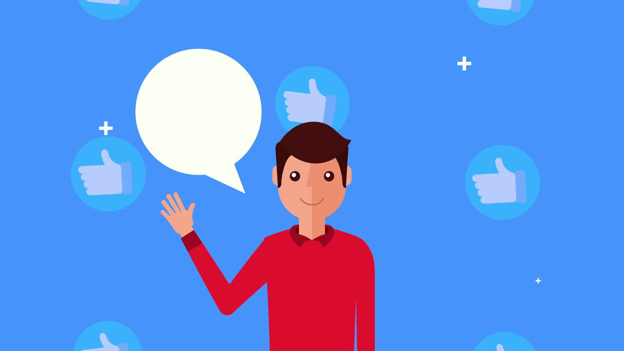 tecnologia dei social media con l'uomo e la bolla del linguaggio