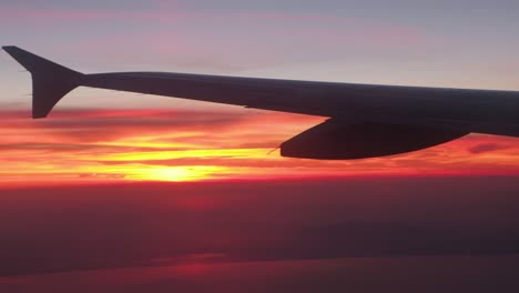 awesome sunrise from an airplane