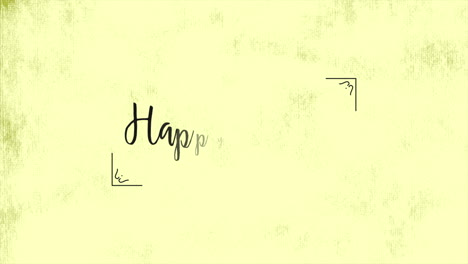 vintage-inspired happy easter written in cursive on distressed yellow background