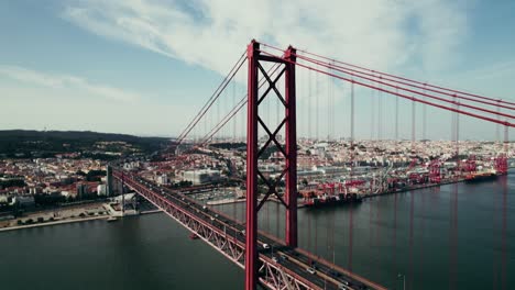 vista aérea del puente del 25 de abril en lisboa