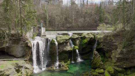 Establishing-shot-of-Traunfall-Austria