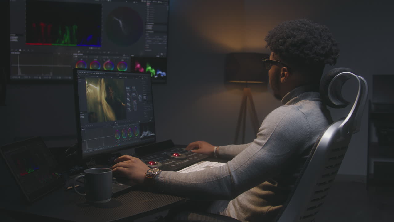 Video Editor at Work