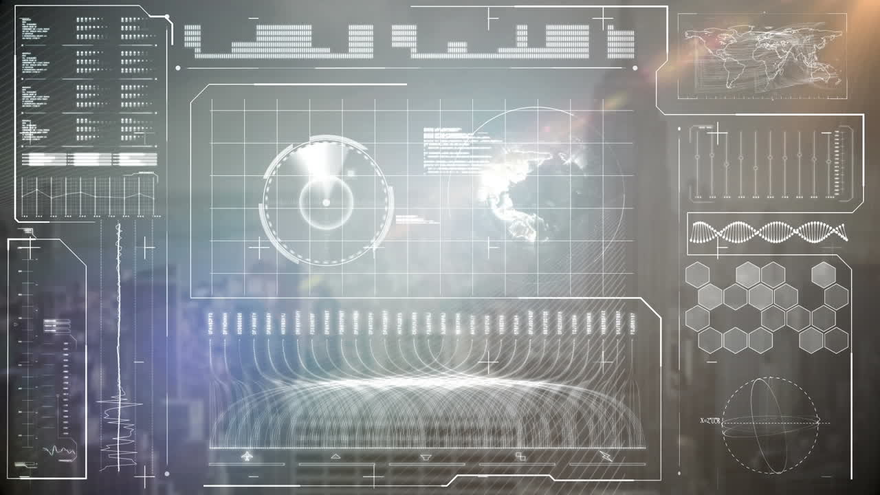 Animation of statistics and data processing over computer servers