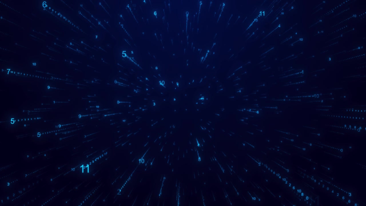 Cyberspace future technology digital network binary matrix binary code concept of science business