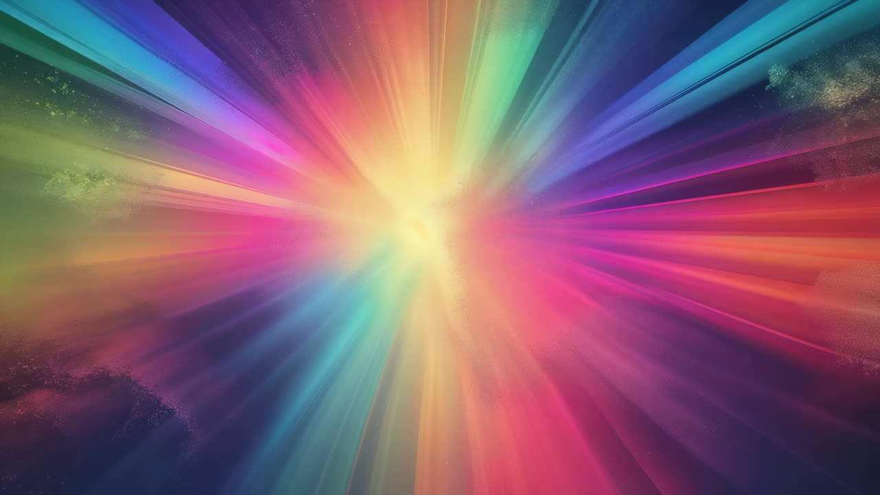 Vibrant Abstract Rainbow Light Burst Background