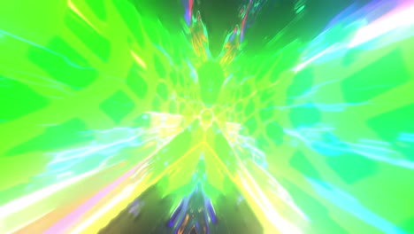 animation of colourful tunnel moving over black background