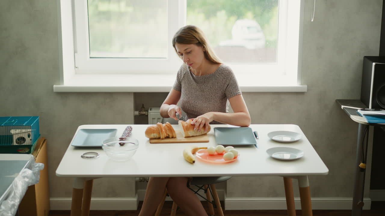 Woman preparing a meal at home