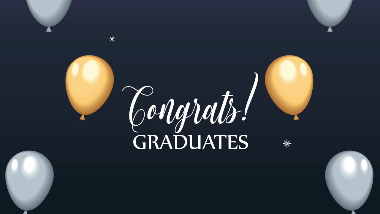 congrats graduates celebration invitation animation