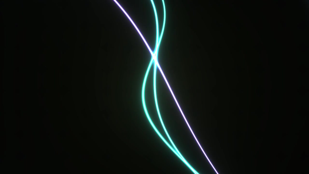 Fondo abstracto en movimiento con ondas de luz de neón rosa y azul resplandecientes