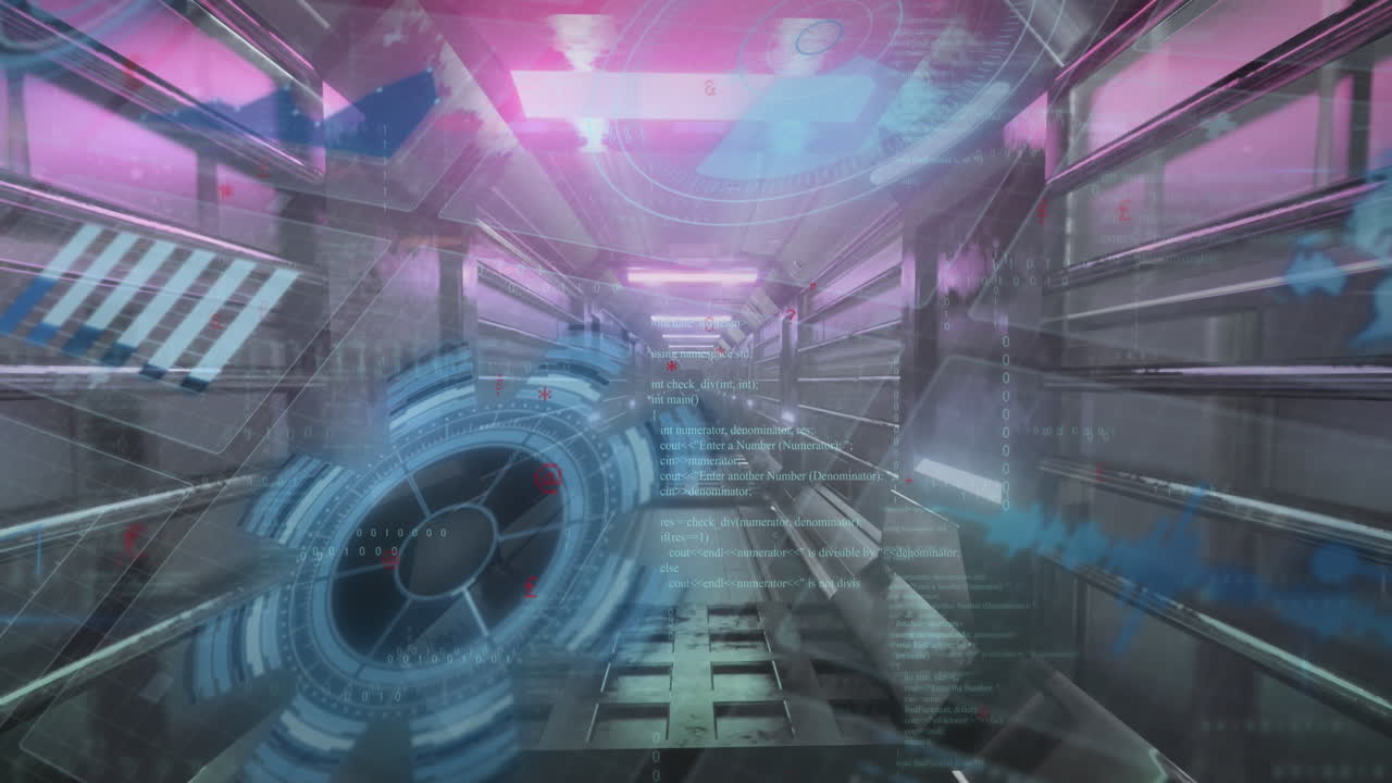 터널에서 데이터 처리의 애니메이션