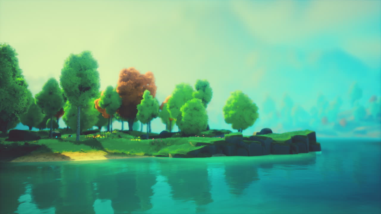 el colorido paisaje de la isla