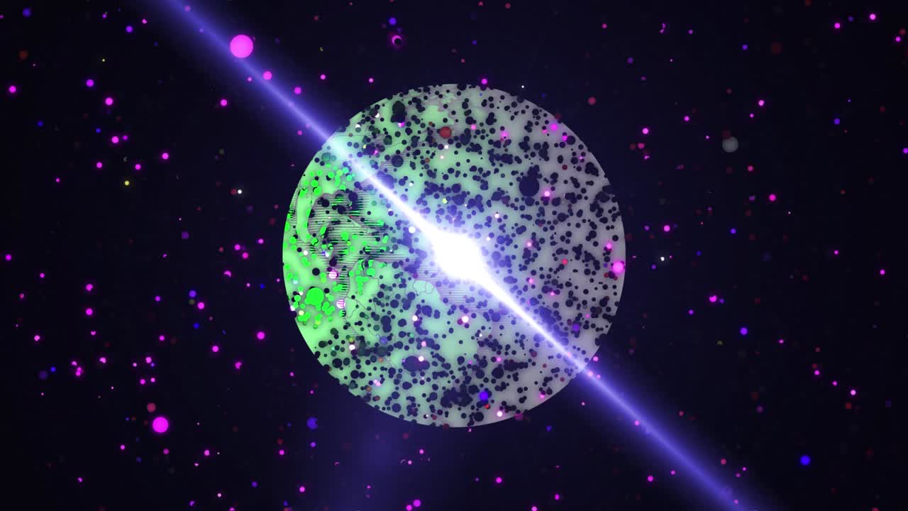 다채로운 조명 공간 회전 배경 애니메이션