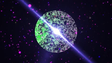 espacio de iluminación de colores rotar animación de fondo