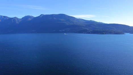 aerial view of breathtaking howe sound and the mountains of british columbia, canada