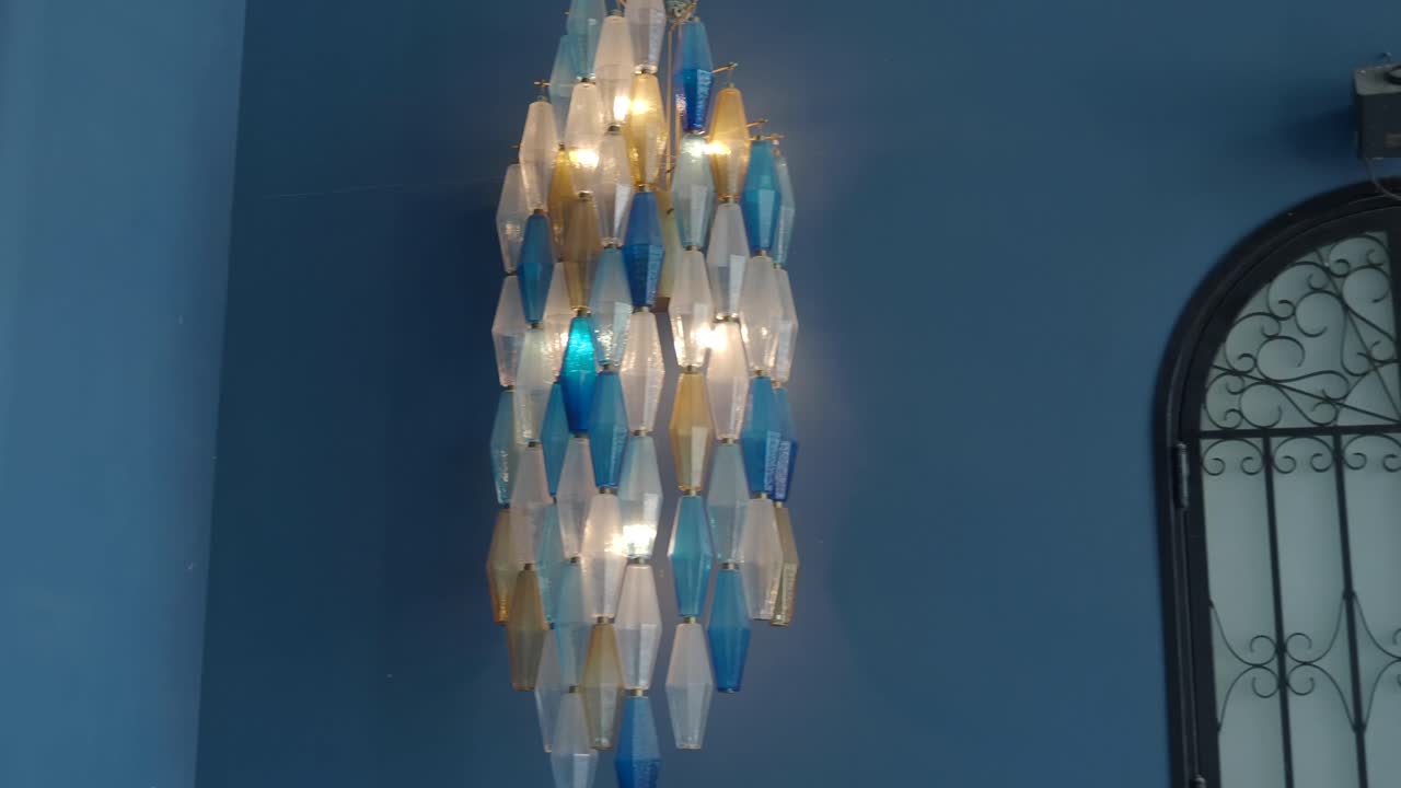 Stylish Wall Lamp with Colorful Glass Accents